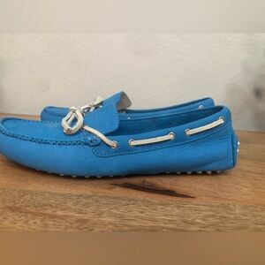 Cole Haan x Nike Air Blue Soft Leather Driving Loafers